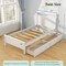 Wooden Twin Bed Frame with Storage Drawers Chic Headboard and Footboard